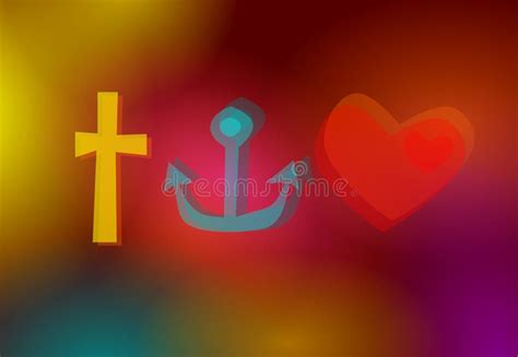 Faith, Hope & Love Symbols Stock Illustration - Illustration of biblical, charity: 47939313