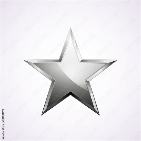 Silver star logo for your design, vector illustration, isolated on ...