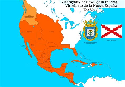 Viceroyalty of New Spain- 1794 by DanMaps on DeviantArt