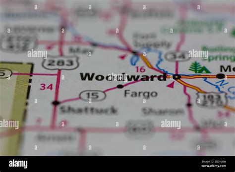 Woodward oklahoma on a map hi-res stock photography and images - Alamy