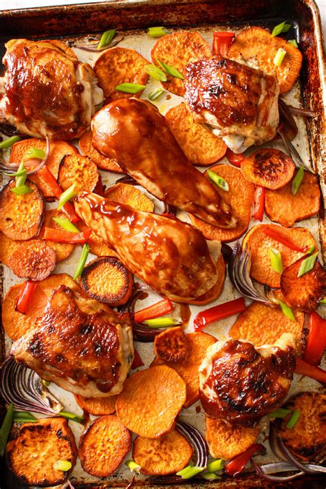 This big-batch sheet pan dinner has it all: saucy chicken, caramelized ...