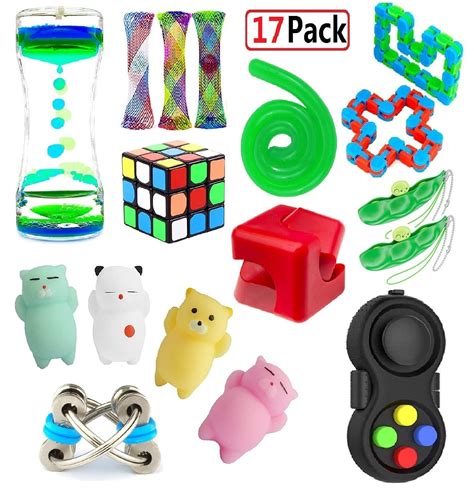 Fidget Blocks UPSTONE 21 Pack Sensory Fidget Toys Bundle Stress Relief Toys for Adults and Kids ...