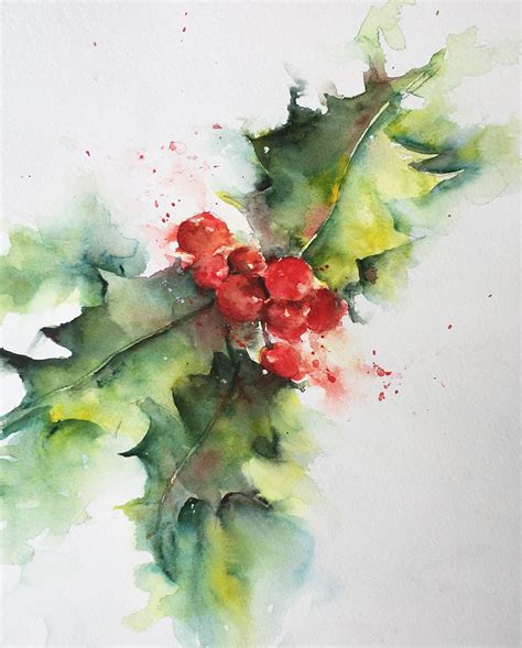 Watercolor Painting Christmas Cards at PaintingValley.com | Explore collection of Watercolor ...