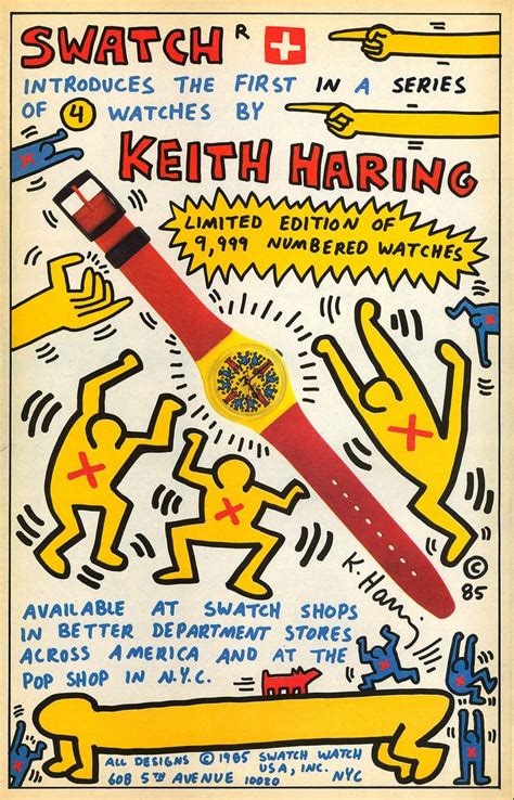 Swatch in 2024 | Retro graphic design, Keith haring, Sketch book