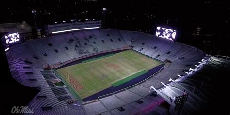 WATCH: Ole Miss puts on Christmas-themed lights show at Vaught-Hemingway Stadium