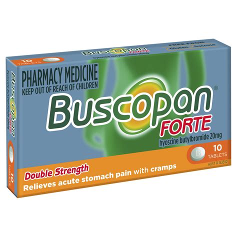 Buscopan Stomach Pain Relief Tablets Forte 20mg (Pack of 10) - eMedical