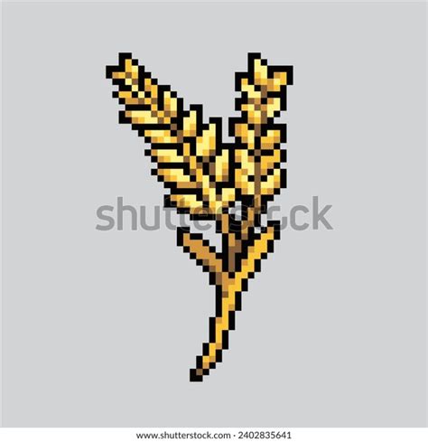 Pixel Art Illustration Wheat Pixelated Wheat Stock Vector (Royalty Free ...