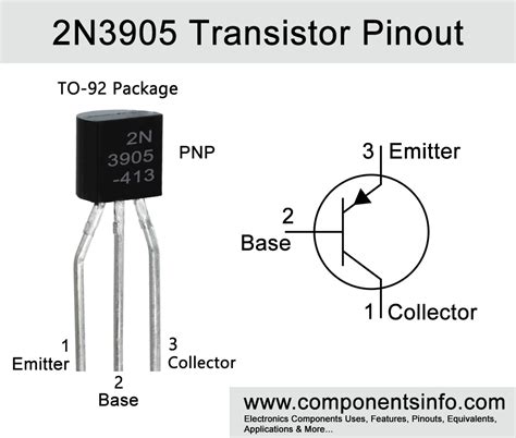 2N3905 Transistor Pinout, Equivalents, Applications, Specs, Features, Explanation and Other Info