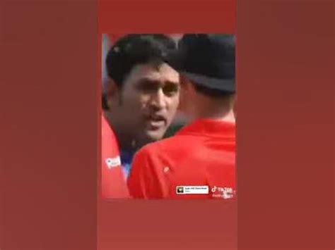 MS Dhoni angry 😡 for umpire - YouTube