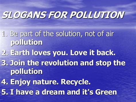 30+ Catchy Pollution Slogans in English