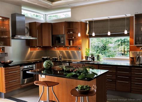 Pictures of Kitchens - Modern - Medium Wood Kitchen Cabinets