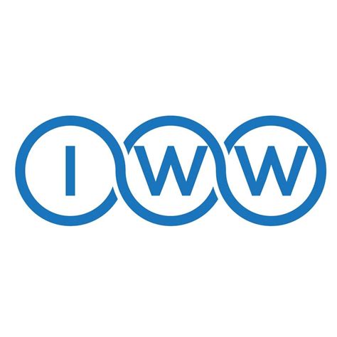 IWW letter logo design on white background. IWW creative initials ...