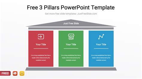 Free 3 Pillars PowerPoint Template (9 Layouts) | Just Free Slide