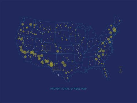 Animated Proportional Symbol Map | 49 Days of Charts by Jene Tan on Dribbble | Data ...