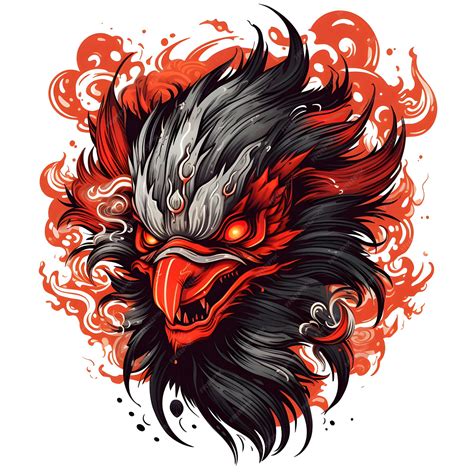 Premium AI Image | tengu head tshirt tattoo design dark art illustration isolated on white