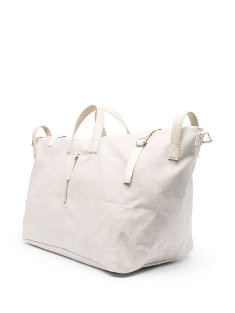 Jacquemus Le Sac À Linge Canvas Weekend Bag In Neutrals | ModeSens