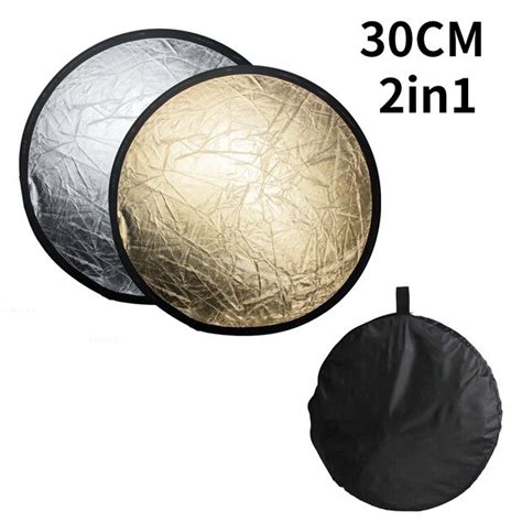 12''30cm 2 in 1 Round Reflector Flash Silver Gold Wholesale Portable ...