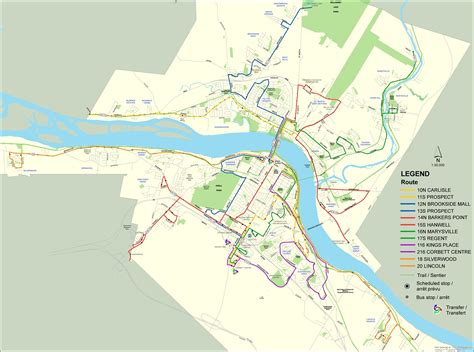 Fredericton bus map - Ontheworldmap.com