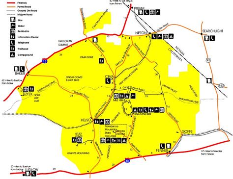 Map of Mojave Desert Calico Ghost Town, Mojave National Preserve, South California, Desert ...