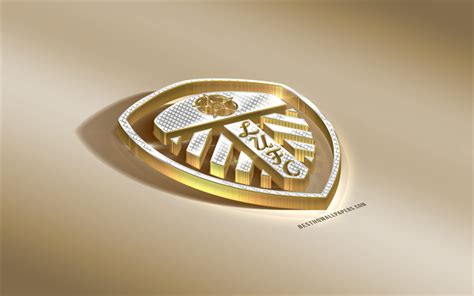 Download wallpapers Leeds United FC, English football club, golden silver logo, Leeds, England ...