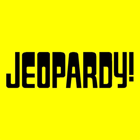 Image - Jeopardy! Logo in Yellow Background in Black Letters.png | Game ...