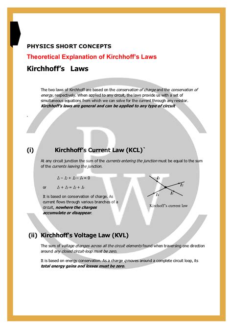 Kirchhoff’s Laws Explanation with solved example