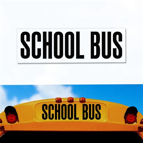 School Bus Decal 8" x 30" Condensed Style