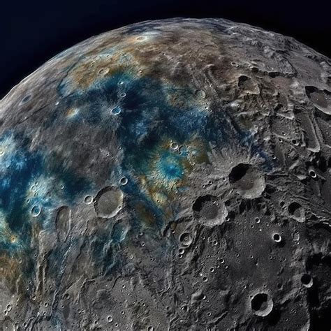 Premium AI Image | The moon with craters