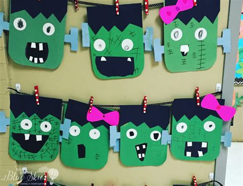 Frankenstein Halloween Craft Freebie - First Grade Blue Skies