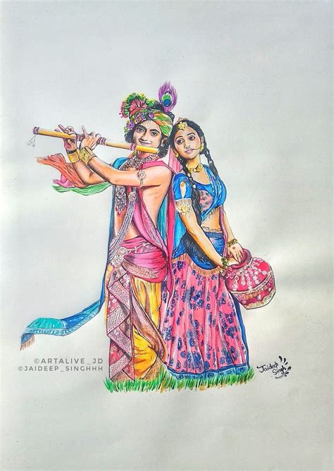 Top 68+ radha krishna sketch photo latest - seven.edu.vn