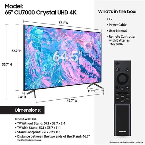 Samsung 65" Class LED 4K UHD CU7000 Smart TV – GIZMOS AND GADGETS