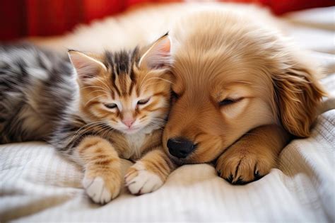 Kittens And Puppies Cuddling Wallpaper