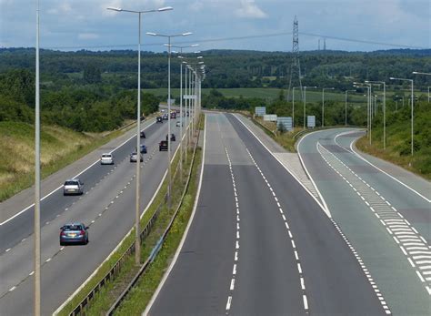 Junction 21a of the M1 motorway © Mat Fascione :: Geograph Britain and ...