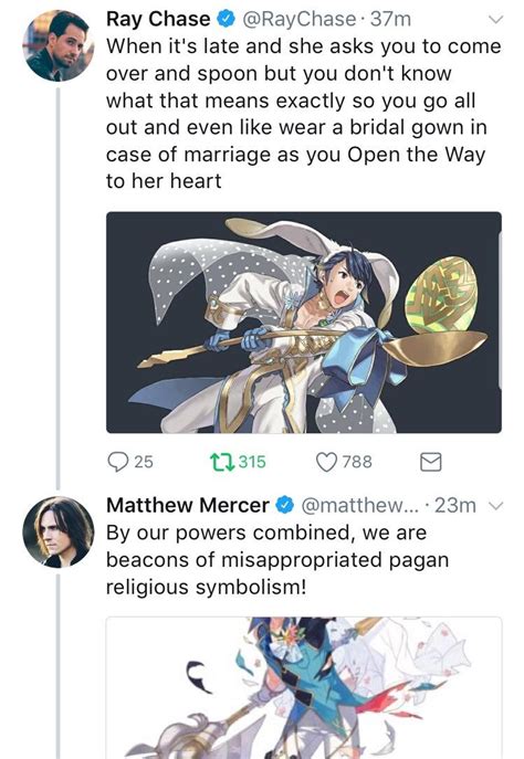 Ray Chase (voice of Alfonse) memes about the new Easter outfit : r/FireEmblemHeroes