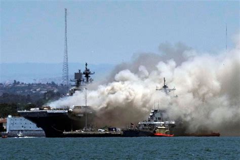 Several Injured as U.S. Navy Ship Catches Fire in San Diego