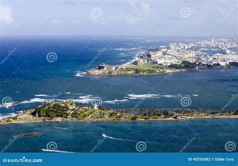 Aerial View of El Morro Puerto Rico Stock Photo - Image of travel ...