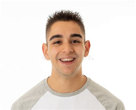 Human Expressions and Emotions. Young Attractive Man Smiling with Happy ...