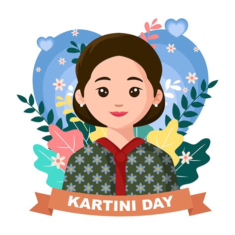 Kartini Day with Flowers Background 2207589 Vector Art at Vecteezy