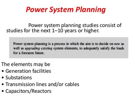 Power System Planning