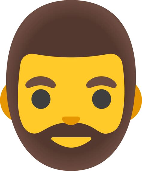 "man: beard" Emoji - Download for free – Iconduck