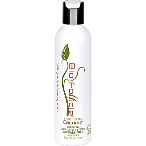 Bio Follicle Shampoo - Vegan - Premium Coconut - Sulfate Free - 8 oz - Walmart.com - Walmart.com