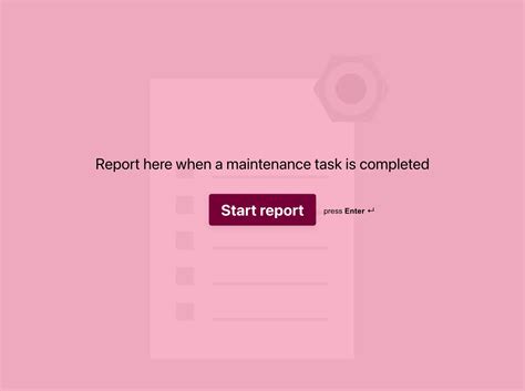 Maintenance Report Form Template