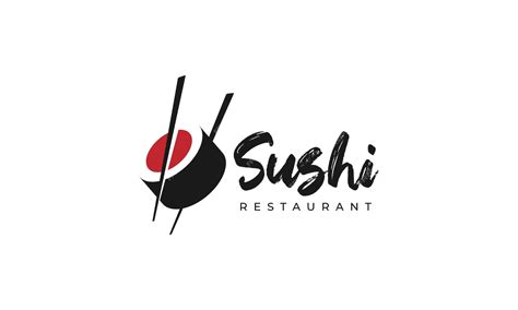 Premium Vector | Chopstick holding sushi logo design