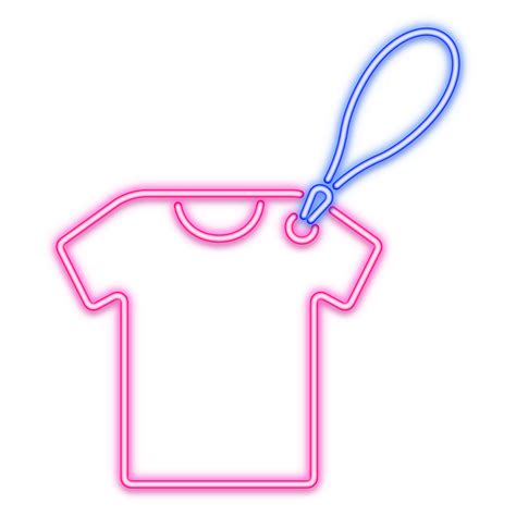 Price tag t-shirt label neon line 28121409 PNG