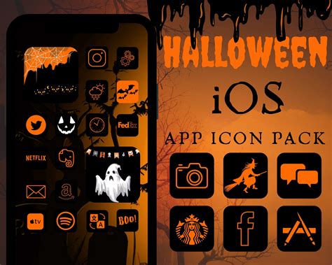 Halloween App Icons Ios App Icons Halloween Iphone Theme - Etsy