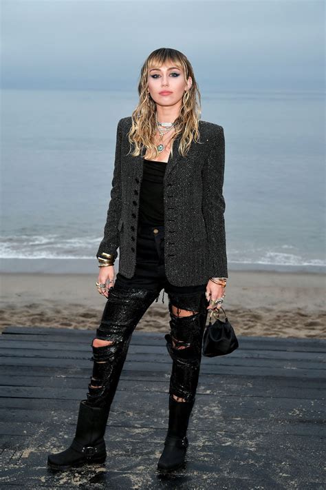 Miley Cyrus - Saint Laurent Mens S/S 20 Show Photocall in Malibu 06/06/2019 • CelebMafia