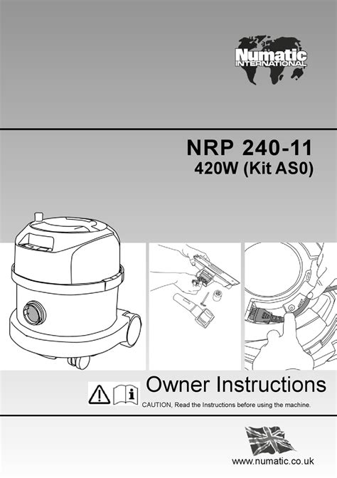 NUMATIC NRP 240-11 OWNER'S INSTRUCTIONS MANUAL Pdf Download | ManualsLib