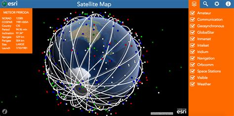 Satellite Orbit Map