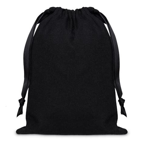 Black Cotton Drawstring Bag: Medium - 250mm (W) x 350mm (H) - Carton of ...