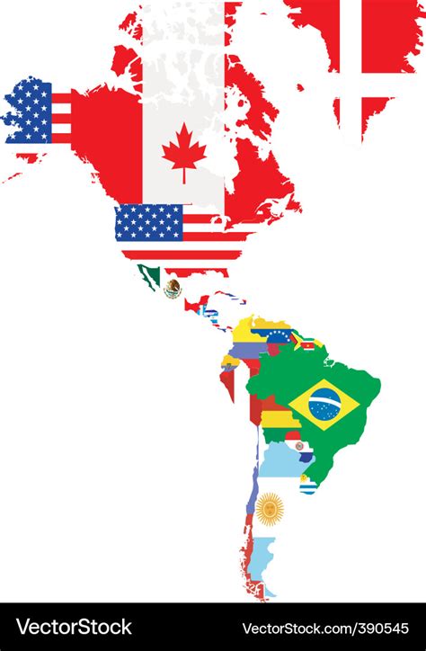 North and south america Royalty Free Vector Image